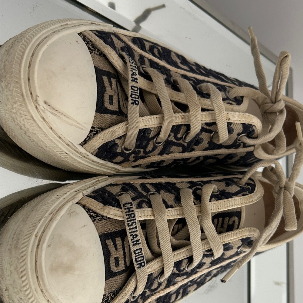 Dior Navy and Cream Women's Sneakers - Picture 6 of 7